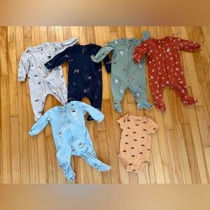 Pekkle Pajama bundle baby  - Blue, Green, Red, Orange